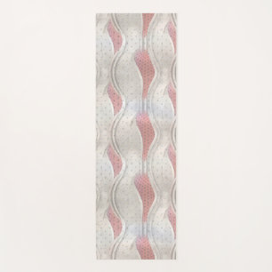 Tapis De Yoga Tissu Gris Rouge 3D en métal gras en gras gras en