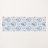 Tapis De Yoga Toile florale gravée avec moulin à vent et bateaux (Devant (Horizontal))