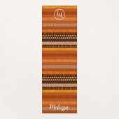 Tapis De Yoga Tons chauds douillets Yoga Mat. Nom et monogramme (Devant)