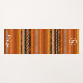 Tapis De Yoga Tons chauds douillets Yoga Mat. Nom et monogramme (Devant (Horizontal))