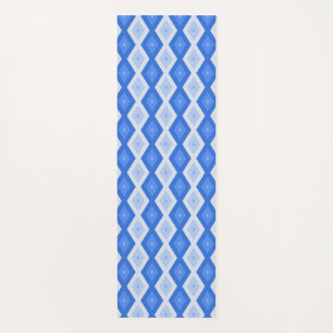 Tapis De Yoga Tons de motif de diamant bleu