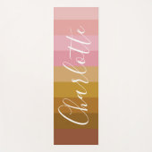 Tapis De Yoga Tons de Terre rose Gradient Personnalisés (Devant)