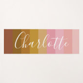 Tapis De Yoga Tons de Terre rose Gradient Personnalisés (Devant (Horizontal))