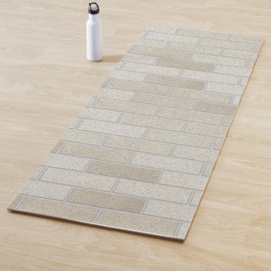 Tapis De Yoga Tons pastel aux murs de briques (En situation)