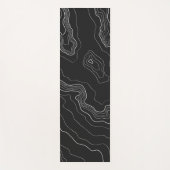 Tapis De Yoga Topographie noire (Devant)