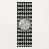 Tapis De Yoga Tortue de mer verte et argentée (Devant)