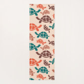 Tapis De Yoga Tortue de mer vintage (Dos)