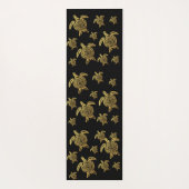 Tapis De Yoga Tortue dorée Tropical Hawaï Nautical (Dos)
