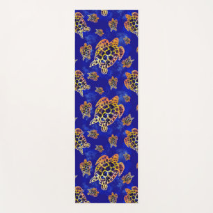 Tapis De Yoga Tortues de mer batik art africain