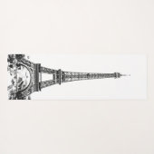 Tapis De Yoga Tour Eiffel noir et blanc (Dos (Horizontal))