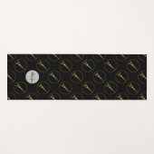 Tapis De Yoga Tour Eiffel parties scintillant or scintillant mot (Devant (Horizontal))