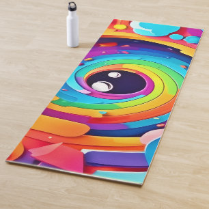 Tapis De Yoga Tourbillon d'imagination colorée