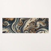 Tapis De Yoga Tourbillon Imprimé Léopard Abstrait (Devant (Horizontal))
