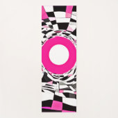 Tapis De Yoga Tourbillon Rose : Une Descente Damier (Devant)