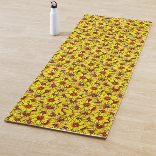 Tapis de yoga Tournesol (En situation)