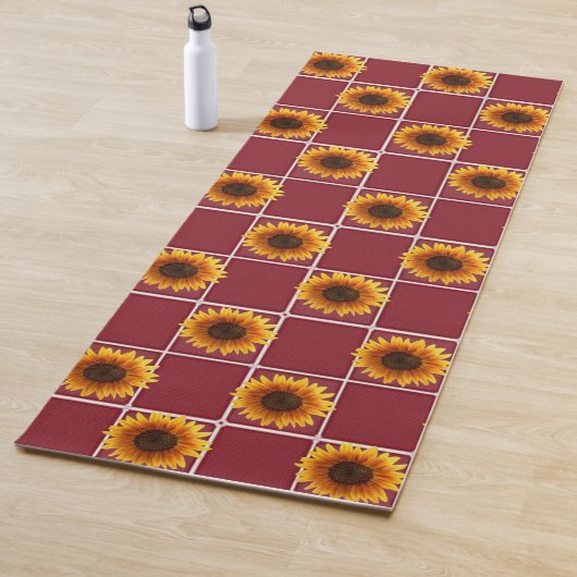 Tapis de Yoga Tournesol (En situation)