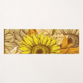 Tapis De Yoga Tournesol jaune. (Devant (Horizontal))