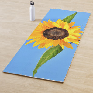 Tapis De Yoga Tournesol jaune Yoga Mat Ciel bleu