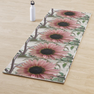 Tapis De Yoga Tournesol Rose Pâle