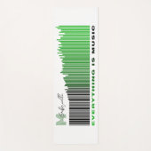 Tapis De Yoga Tout est Music Green Sound Barcode Monogramme (Devant)