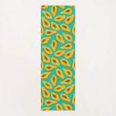 Tapis De Yoga Tranches de papaye turquoise (Devant)