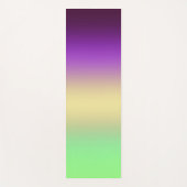 Tapis De Yoga Trendy foncé violet clair jaune dégradé vert (Devant)