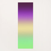 Tapis De Yoga Trendy foncé violet clair jaune dégradé vert (Dos)