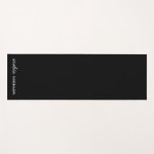Tapis De Yoga Trendy Monogram Modern Black Script Name Art (Devant (Horizontal))