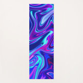 Tapis De Yoga Trendy neon blue pink turquoise Abstract  (Devant)