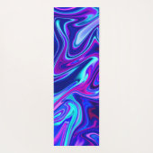 Tapis De Yoga Trendy neon blue pink turquoise Abstract  (Dos)
