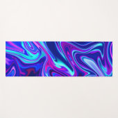 Tapis De Yoga Trendy neon blue pink turquoise Abstract  (Devant (Horizontal))