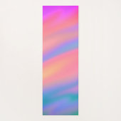 Tapis De Yoga Trendy Unique Pink Blue green abstract waves (Dos)