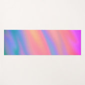 Tapis De Yoga Trendy Unique Pink Blue green abstract waves (Devant (Horizontal))