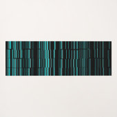 Tapis De Yoga Très Cool Moderne Turquoise rayé (Dos (Horizontal))