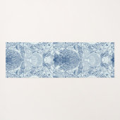 Tapis De Yoga Trésors de plage en bleu (Dos (Horizontal))