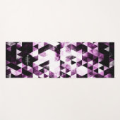 Tapis De Yoga Triangle Géométrique Vibrant rose Smoky Monogramme (Devant (Horizontal))