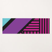 Tapis De Yoga Triangle - rose, pourpre, bleu et noir (Devant (Horizontal))