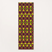 Tapis De Yoga triangle rouge hawaïen jaune (Devant)