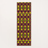 Tapis De Yoga triangle rouge hawaïen jaune (Dos)