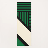 Tapis De Yoga Triangle - Vert, Crème et Noir (Devant)