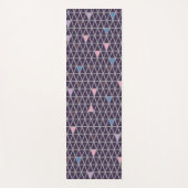 Tapis De Yoga Triangles de pixels abstraits violets (Devant)