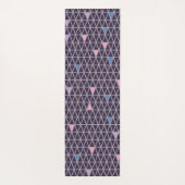 Tapis De Yoga Triangles de pixels abstraits violets (Dos)