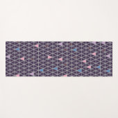 Tapis De Yoga Triangles de pixels abstraits violets (Devant (Horizontal))