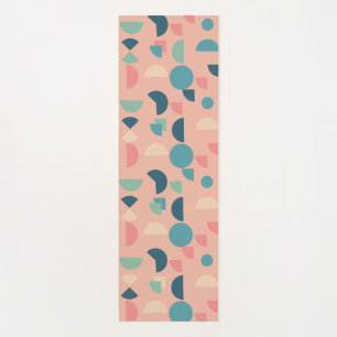 Tapis De Yoga Tribal géométrique moderne couleur rose rétro