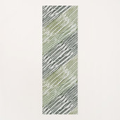 Tapis De Yoga Tribal Green Stripes Abstract Pattern  (Devant)