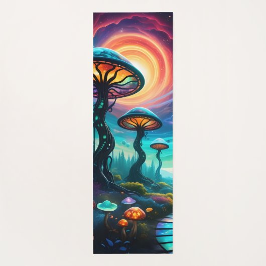 Tapis De Yoga Trippy Mushroom Planet II (Dos)