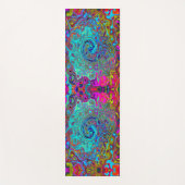 Tapis De Yoga Trippy Sky Blue Abstrait Retro Liquid Swirl (Devant)