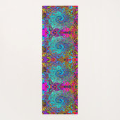 Tapis De Yoga Trippy Sky Blue Abstrait Retro Liquid Swirl (Dos)