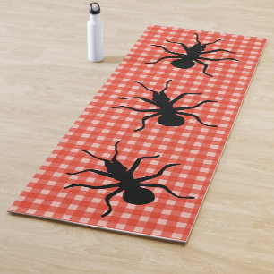 Tapis De Yoga Trois grosses fourmis noires à la griffe sur napp