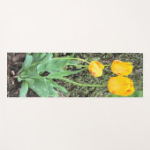 Tapis De Yoga Trois Tulipes Jaunes / (Devant (Horizontal))